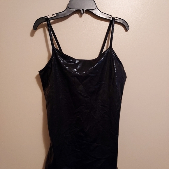 Balera 2 pc dancewear LA (12-14) black shiny set rn#64830 85%nylon 15%spandex - Picture 1 of 13